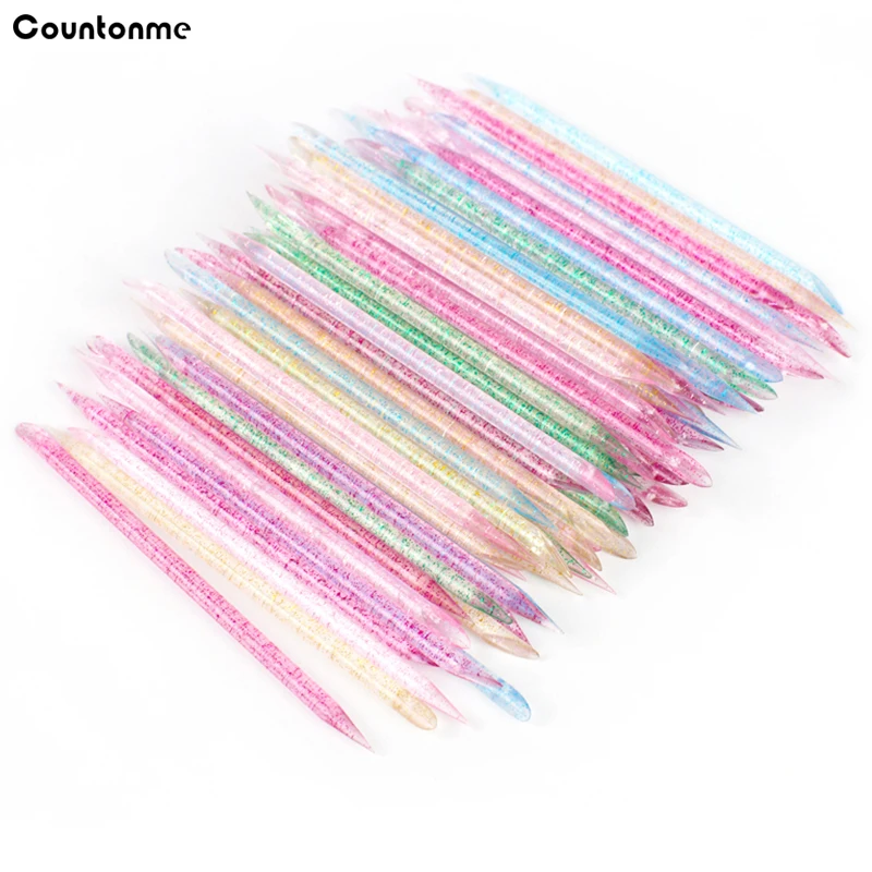 

200/300 Pcs Cuticle Pusher Crystal Sticks 9.5cm Dead Skin Remover Dual-end Reusable Pusher Pedicure Manicure Nail Care Tools