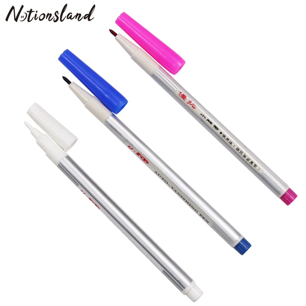 

Disappearing Pen for Fabric Leather Markers Automatically Invisible ink Water Erasable Pen for Dressmaking Patchwork Sewing Tool