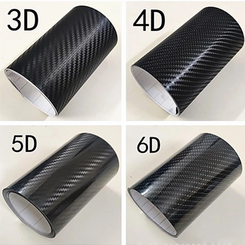 3D 4D 5D 6D Carbon Fiber Vinyl Bike Car Stickers Wraps Film Bicycle Motorcycle Auto Styling Accessories Laptop Phone Cover 152cm