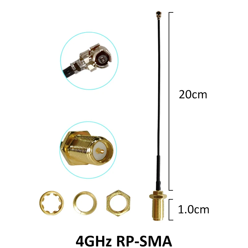 Imagem -03 - Eoth 10 Peças 4g Lte Antena 5dbi rp Sma Conector Plugue Antenas Roteador 21cm Ipex Sma Fêmea Trança Cabo de Extensão