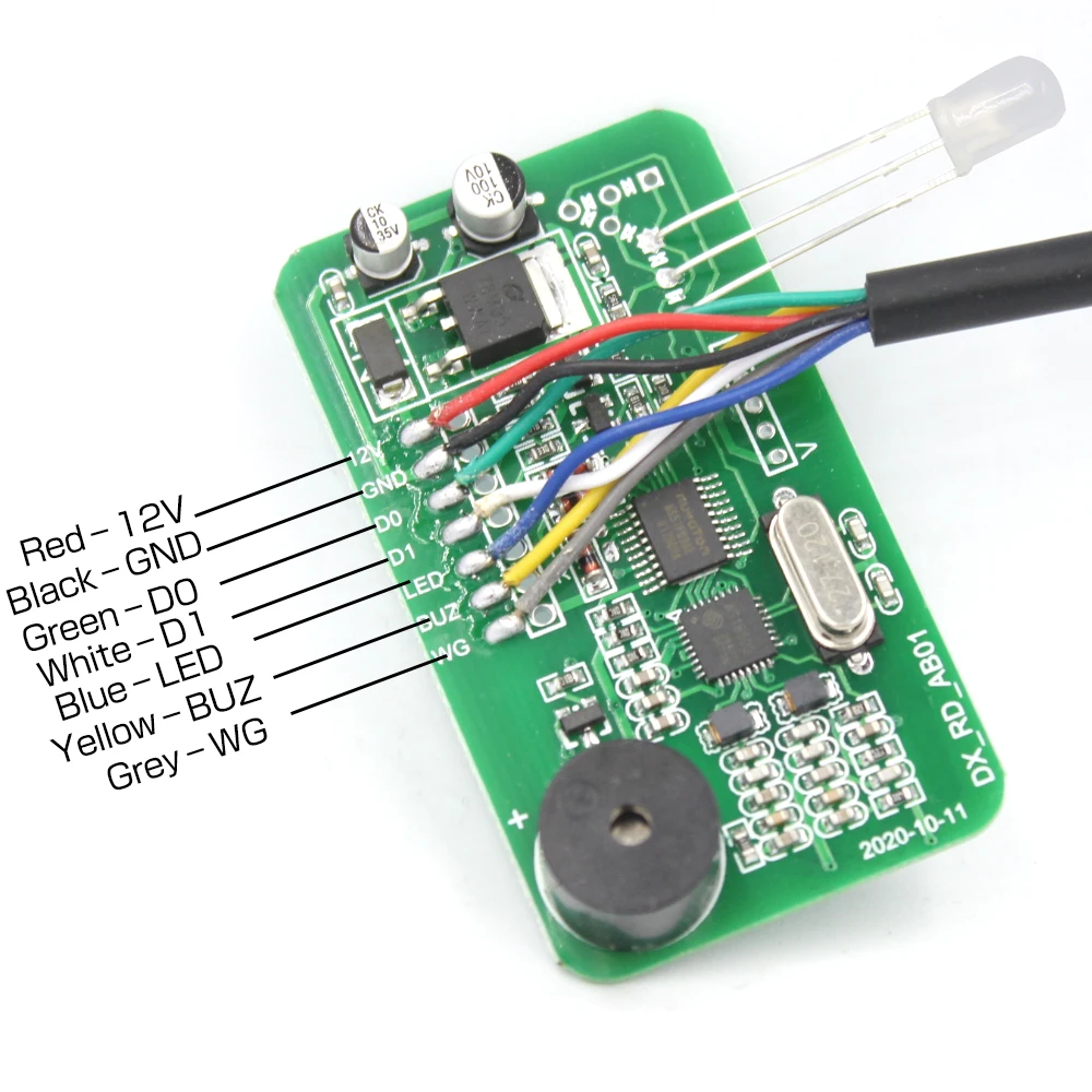 Módulo de chip leitor de cartão de frequência dupla 13.56MHz ID IC para sistema de controle de acesso DC 5V Leitor de controle de acesso de peça sobressalente