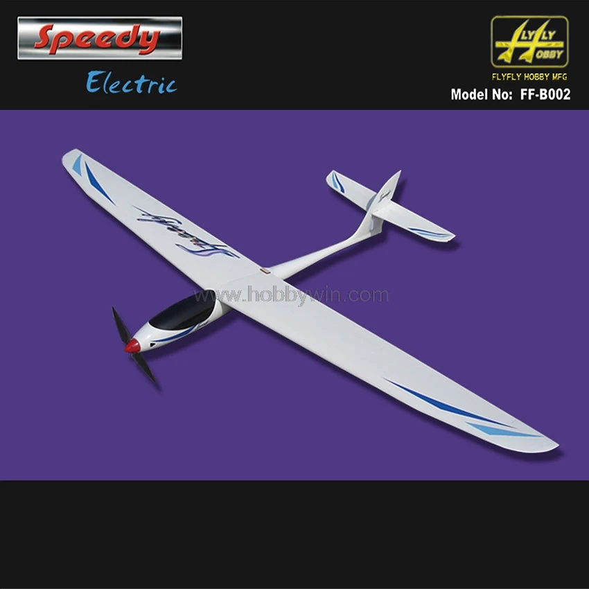 Speedy Electric Glider 1600mm 62.99in wingspan ARF with Motor Propeller Spinner Esc Servo RC Fiberglass Sailplane