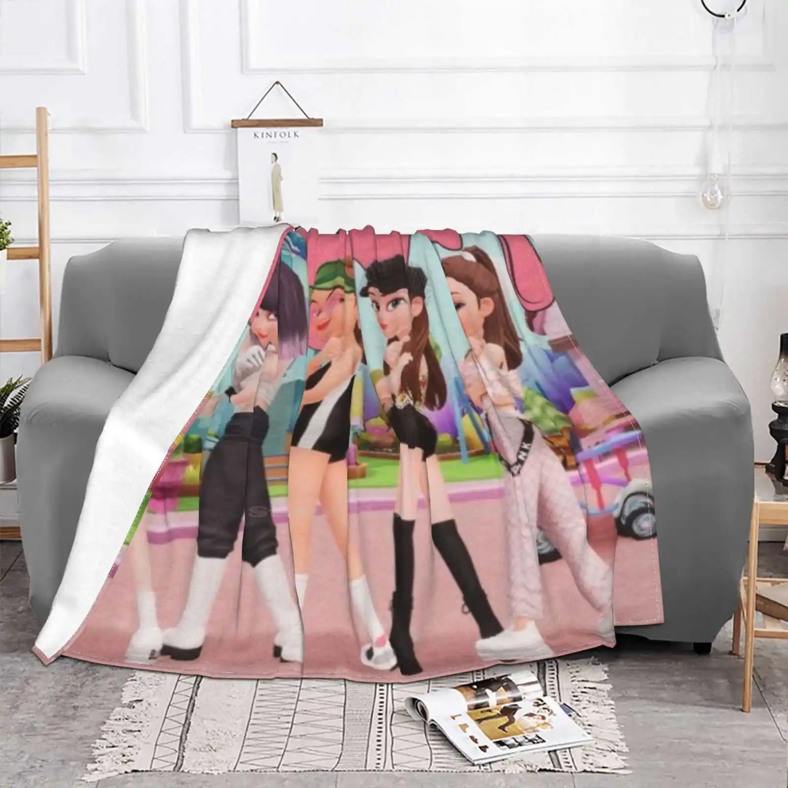 & Selena Gomez Ice Cream For Home Sofa Bed Camping Car Plane Travel Portable Blanket Ice Cream Ice Cream Ice Cream Selpink