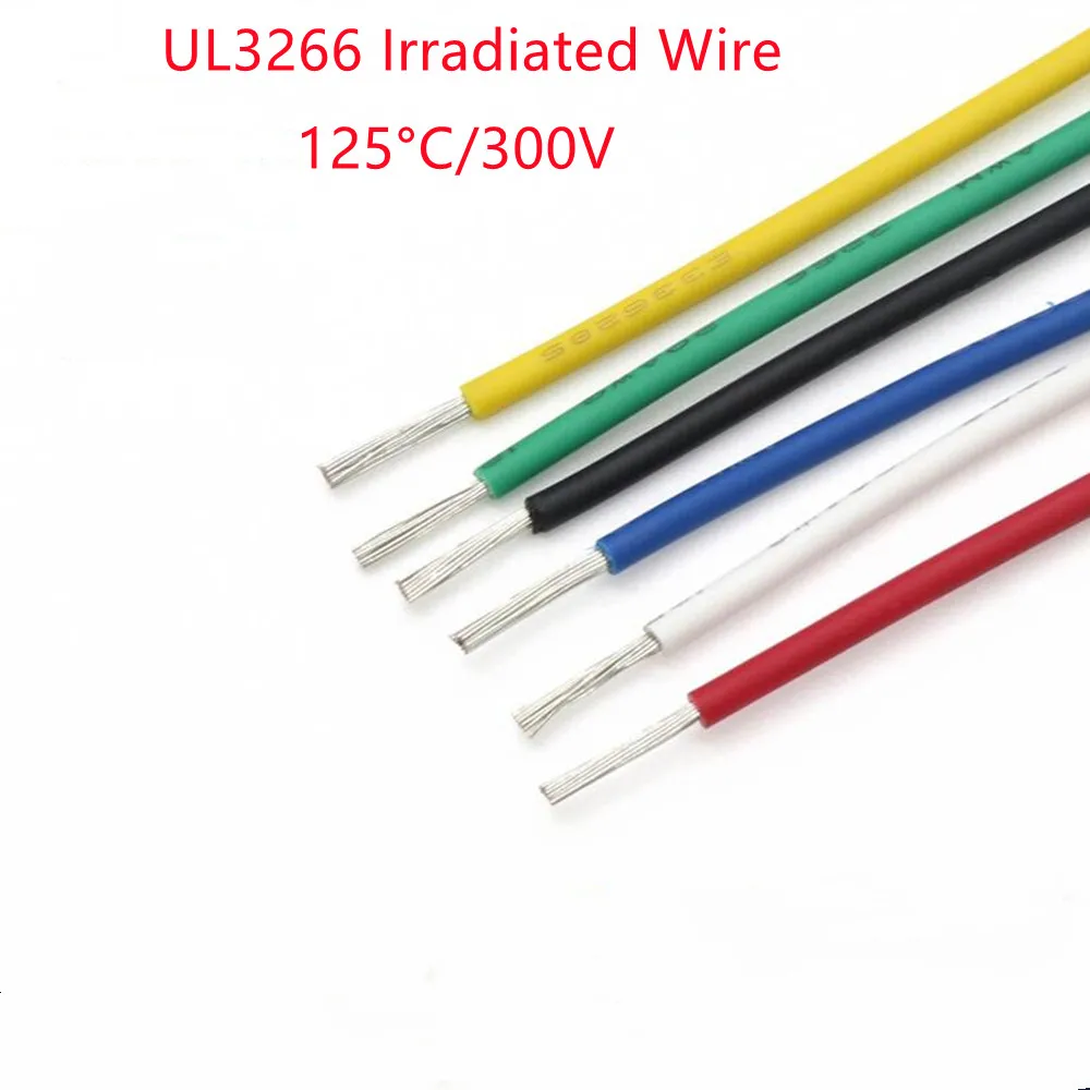 20M/1LOT UL3266 PE Low-Smoke Halogen-Free Irradiated Wire Tinned Copper Household Appliances Cable 16 18 20 22 24 26AWG