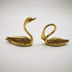 1Pc Retro Solid Brass Handle Golden Swan Shaped Cabinet Door Knobs Dresser Pullers Handmade Furniture Knob