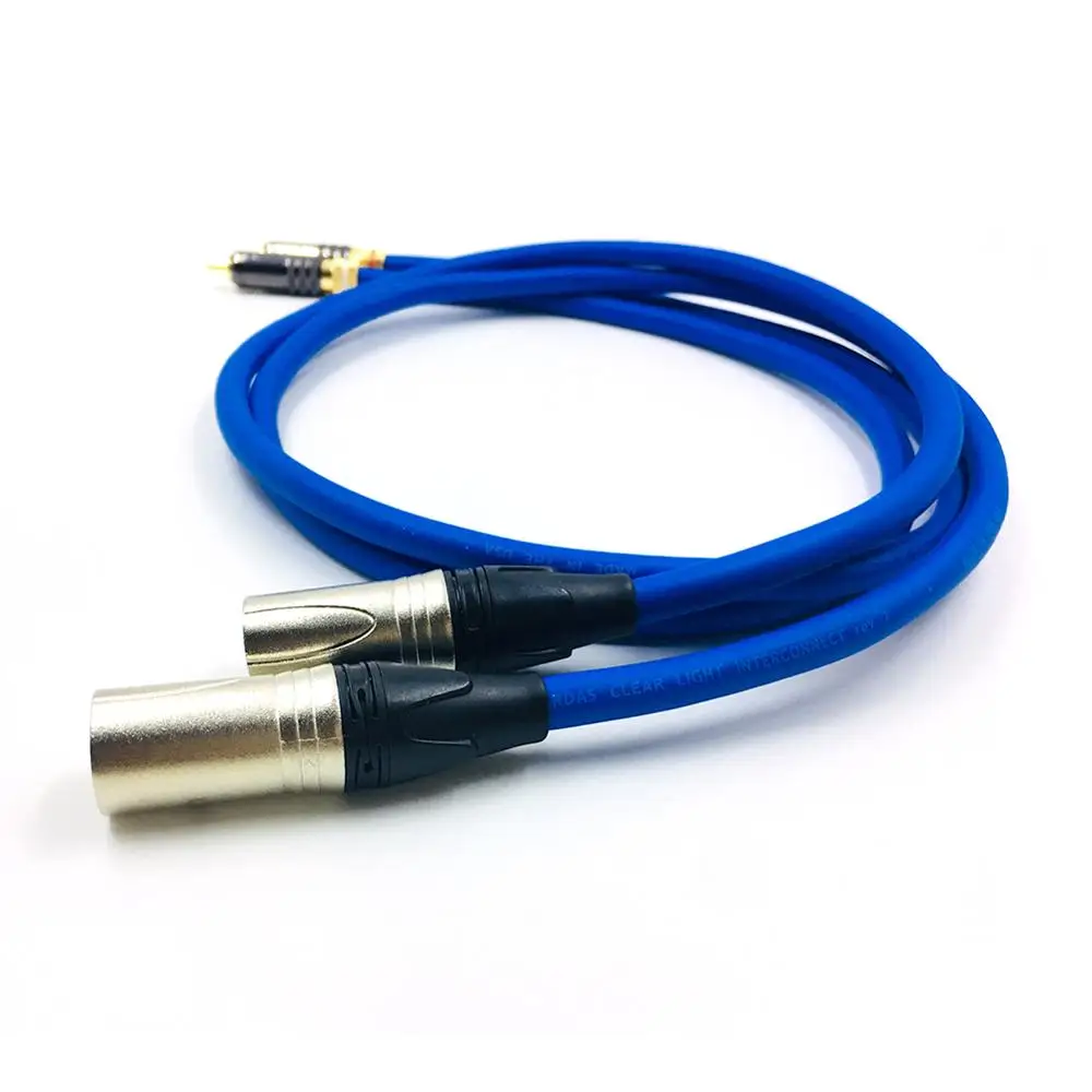 

Free shipping Cardas 2RCA Male to Dual XLR Male interconnet cable with WBT-0144 RCA Plug to XLR male connector plug