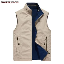 Spring Outdoor Vest Custom Luxury Jackets Mens Bomber Camping Jackets Fashionable Bigsize Sleevelesswo Vest Jackets Coats