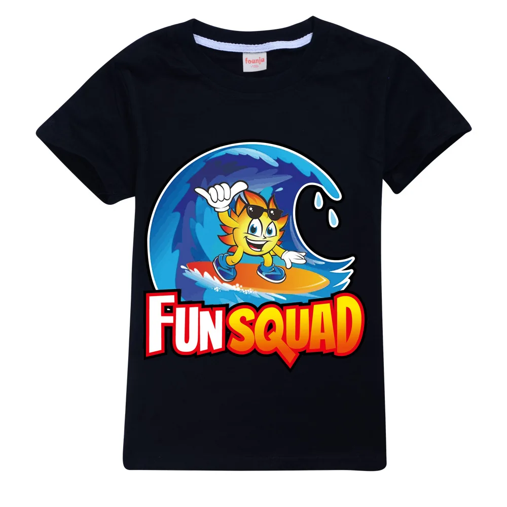 Summer Kids Fun Squad game T-shirt Boys Cotton Short Sleeve Casual Tees Children Clothes Cartoon Print Girls Tshirt O-neck Tops