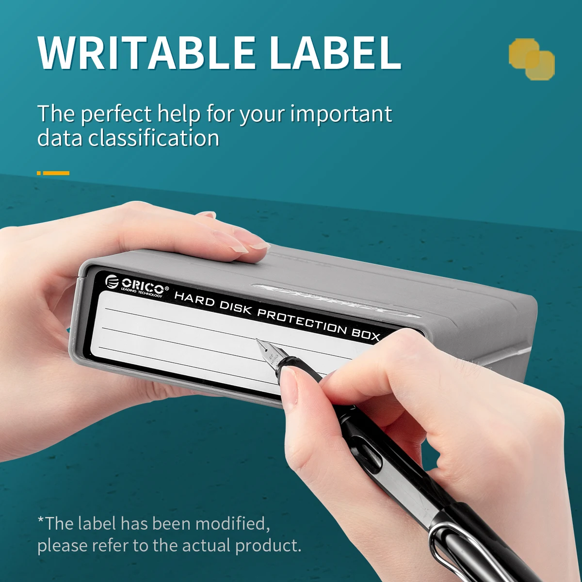 ORCIO  2.5" 3.5" Hard Drive Disk Protect Box Hard Case Box with Label for M.2 SSD HDD Case Water-proof Storage Box