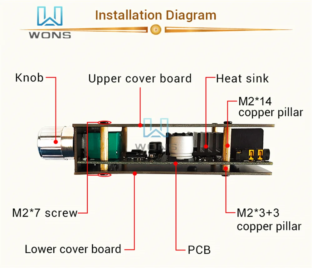 ZK-1002MT Pitch High and Bass Regulation Mini Stereo Dual Sound Channel Bluetooth Audio Power Amplifier Board Module 100W*2