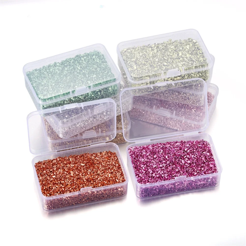 30/50/80g Crushed Glass Stones Filling Epoxy Resin Silicone Mold Irregular Broken Stone For DIY Nail Art Epoxy Crafts Filler