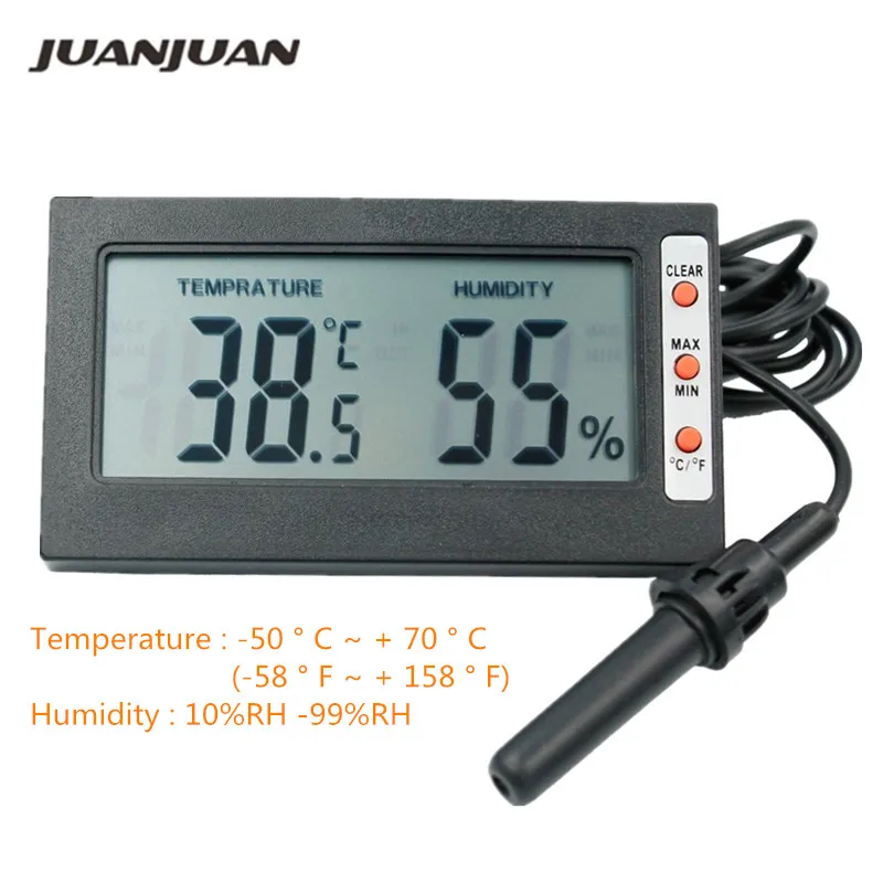 LCD Digital Electronic Thermometer Hygrometer Tester Temperature Humidity Gauge Meter Sensor Indoor Detector