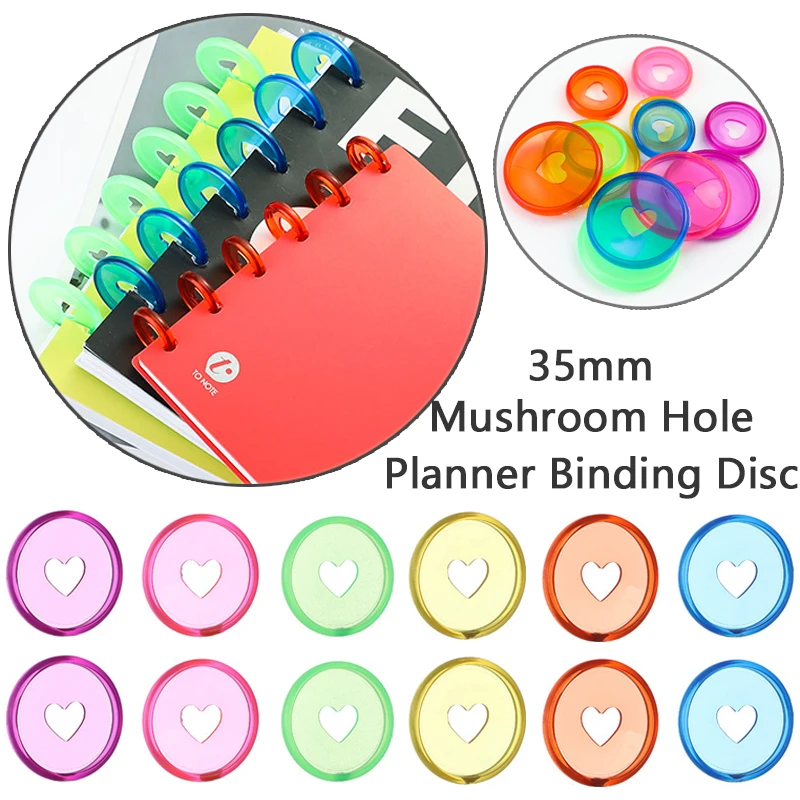 discos de pasta coloridos aneis de ligacao botao do caderno aneis binarios discos de ligacao fivela binder aneis de cogumelo ligacao 35 mm 100 pecas 01