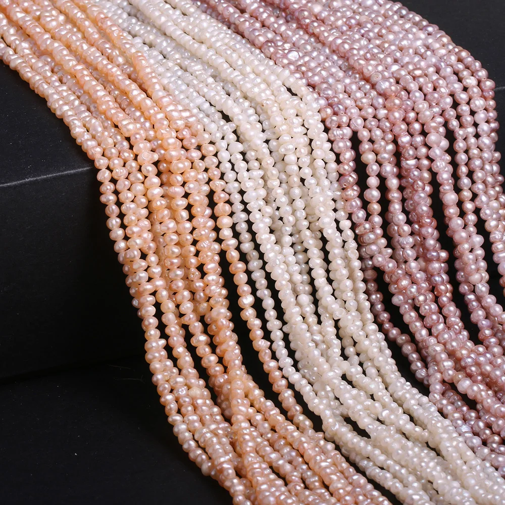 Natural Freshwater Pearl Beads High Quality Oval shaped Punch Loose Beads for Make Jewelry DIY Bracelet Necklace Accessories