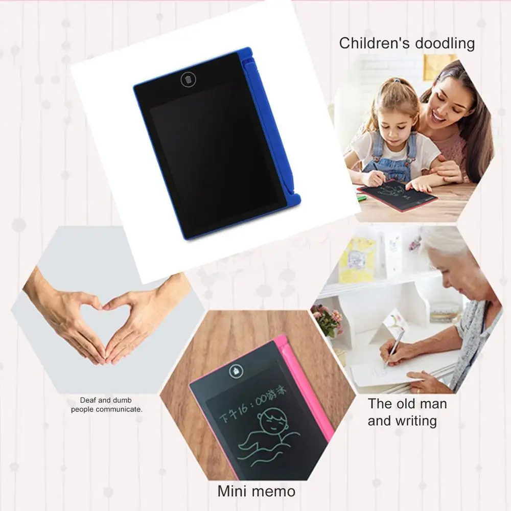 4.4 inch Mini Writing Tablet Digital LCD Drawing Notepad Electronic Practice Handwriting Painting Tablet Pad Gift for Kids