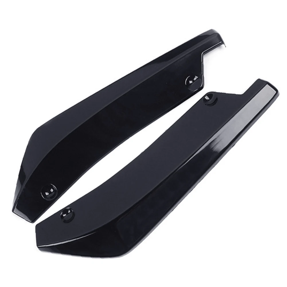 2Pcs Rear Bumper Lip Wrap Angle Splitter Spoiler Diffuser Canard Fit For BMW E90 E92 F30 F31 F32 F33 F22 F10 F01Glossy Black