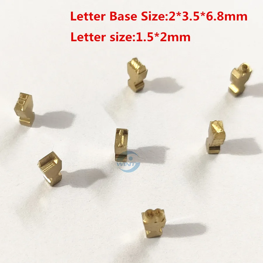 

Freeshipping 2*3.5*6.8mm Hot Stamping English Letter Number Font Characters For Date Coder Letter size 1.5*2mm 0-9 Each 12pcs