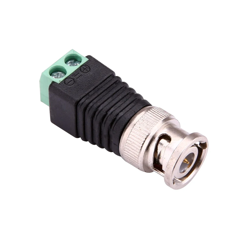 Screw Terminal Coax Cat5 Cat6 to BNC Male Video Balun Connector Adapter