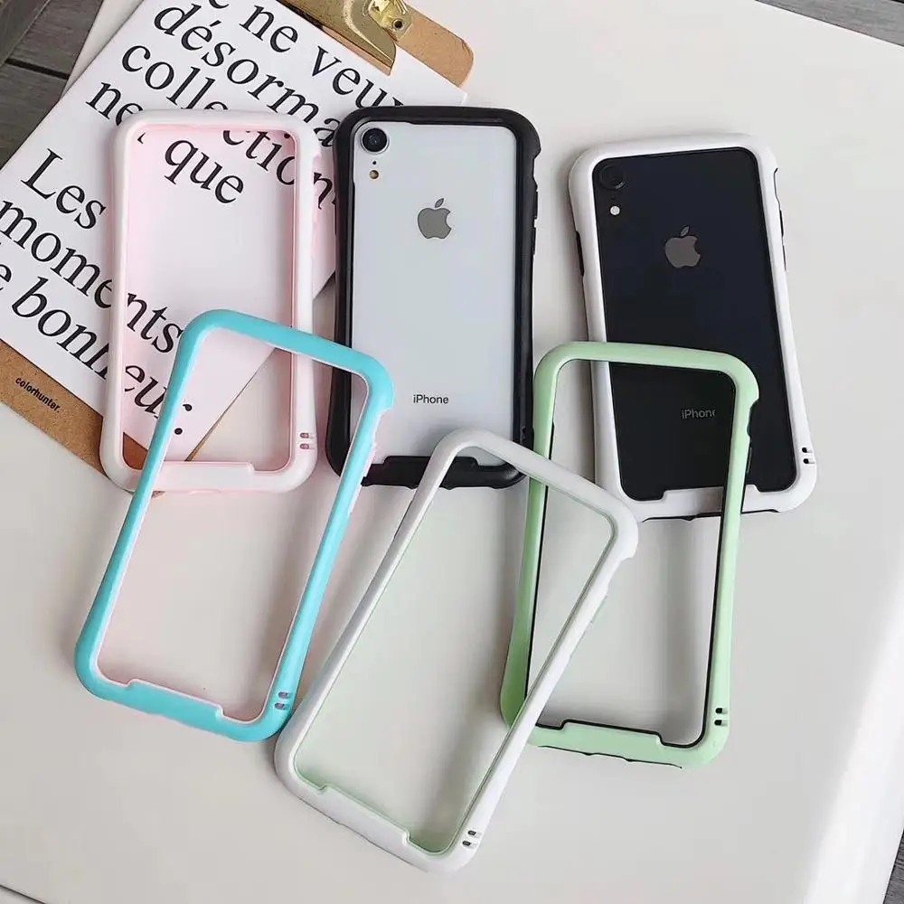 S-Line Match Colors Unique Phone Bumper For iPhone12Mini 11 12Pro Xsmax XR 6/6s 7/8PLUS SE2 Back Cover Body Protection