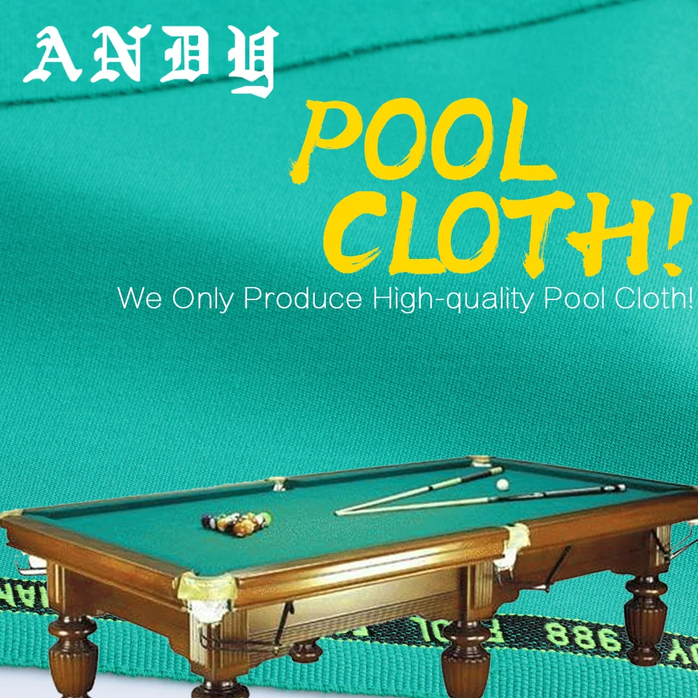 ANDY 988 80% Wool 20% Nylon High Quality Professional Billiard Accessories for Tournament Define Professional Billiard Cloth