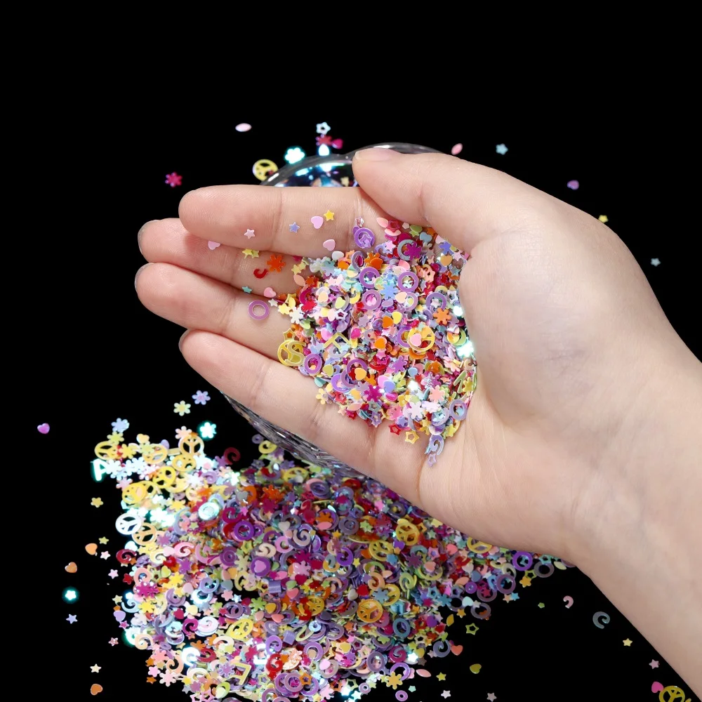 20g/bag Resin Filling Letters Glitter Soft Clay Epoxy DIY Resin Jewelry Crafts Stickers Decorations Nail Art Glitter Accessories