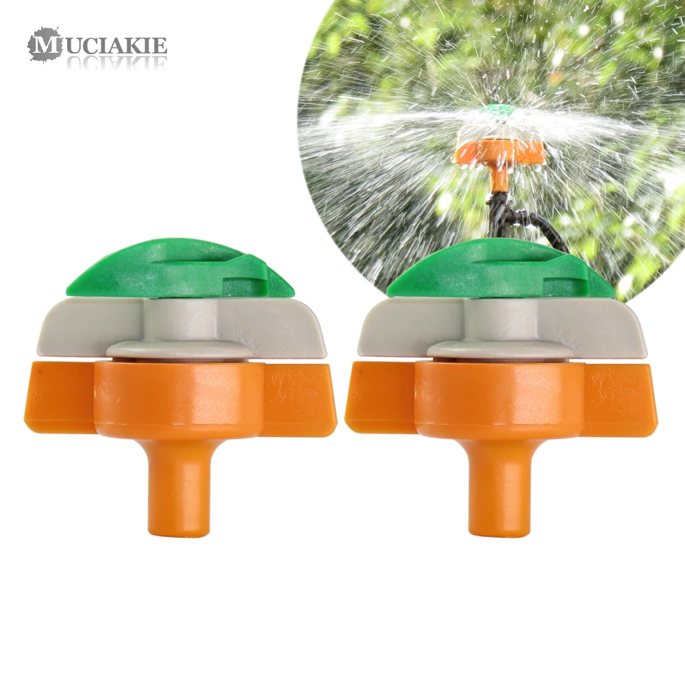 Durable 10/20PCS ID-6.0MM Rotating Sprinklers Hanging Micro Nozzle for Greenhouse Watering Garden Plant Lrrigation Spray Device