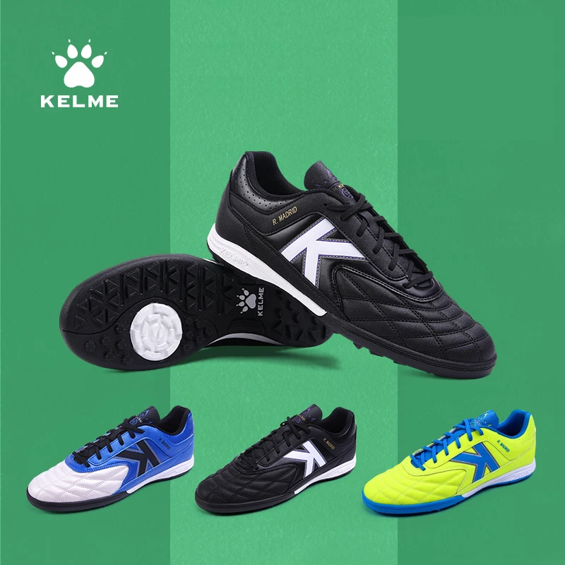 KELME Men Soccer Shoes Anti-Slippery Futsal Kid Football Sneakers Indoor Sports Shoes Professional Training TF Shoes ZX90111053