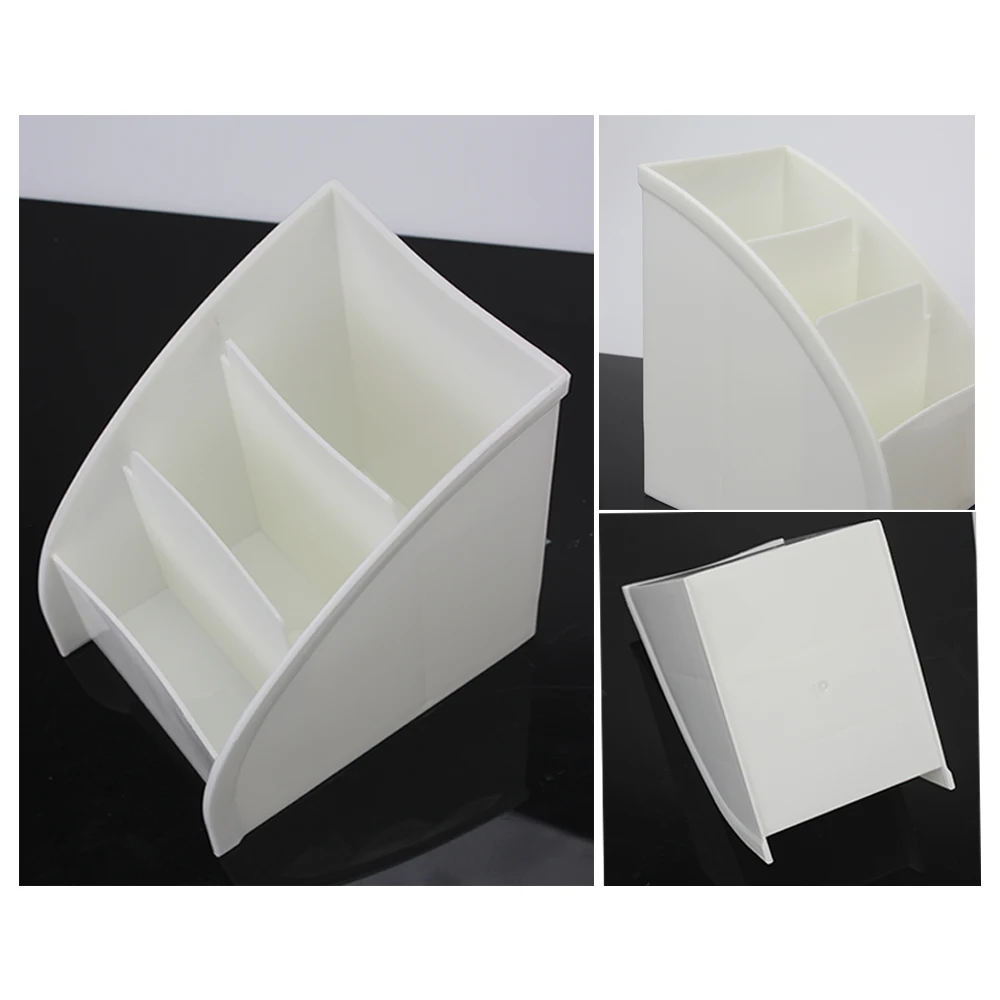Home Office Stand Holder Cosmetics Desktop Storage Case Stationery Phone Organizer TV Remote Control Box 3 Grid