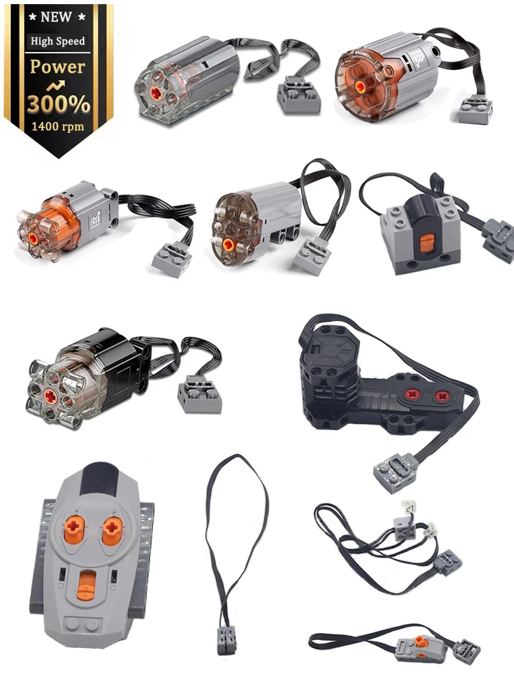 Technical Parts Building Blocks Multi Power Functions High Speed M XL L Servo Motor Monster Motors PF Model Sets Brick Toys