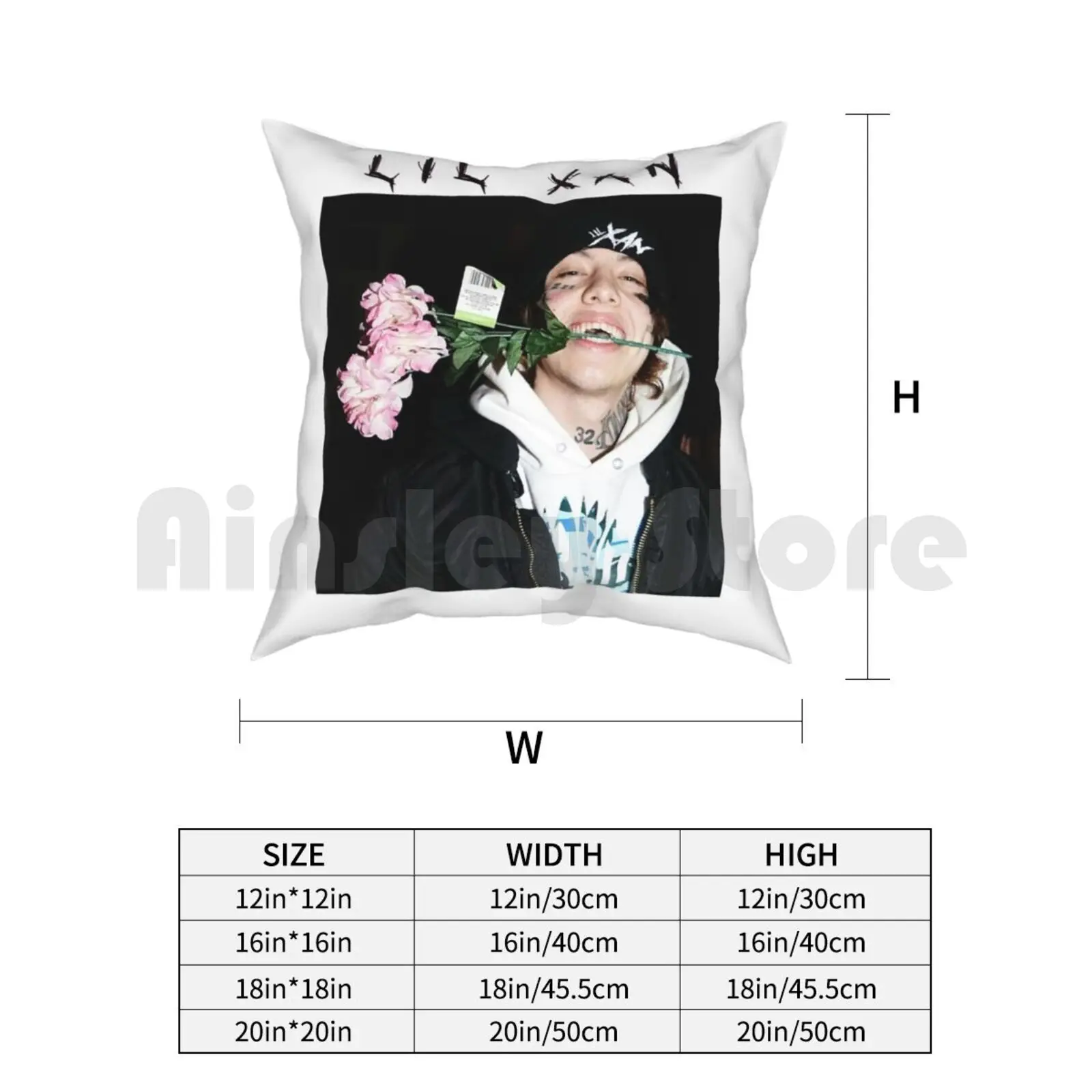 كيس وسادة ليل زان مطبوع للمنزل وسادة رمي ناعمة ليل زان شاناركي ساوند كلاود مغني الراب موسيقى ليل زان