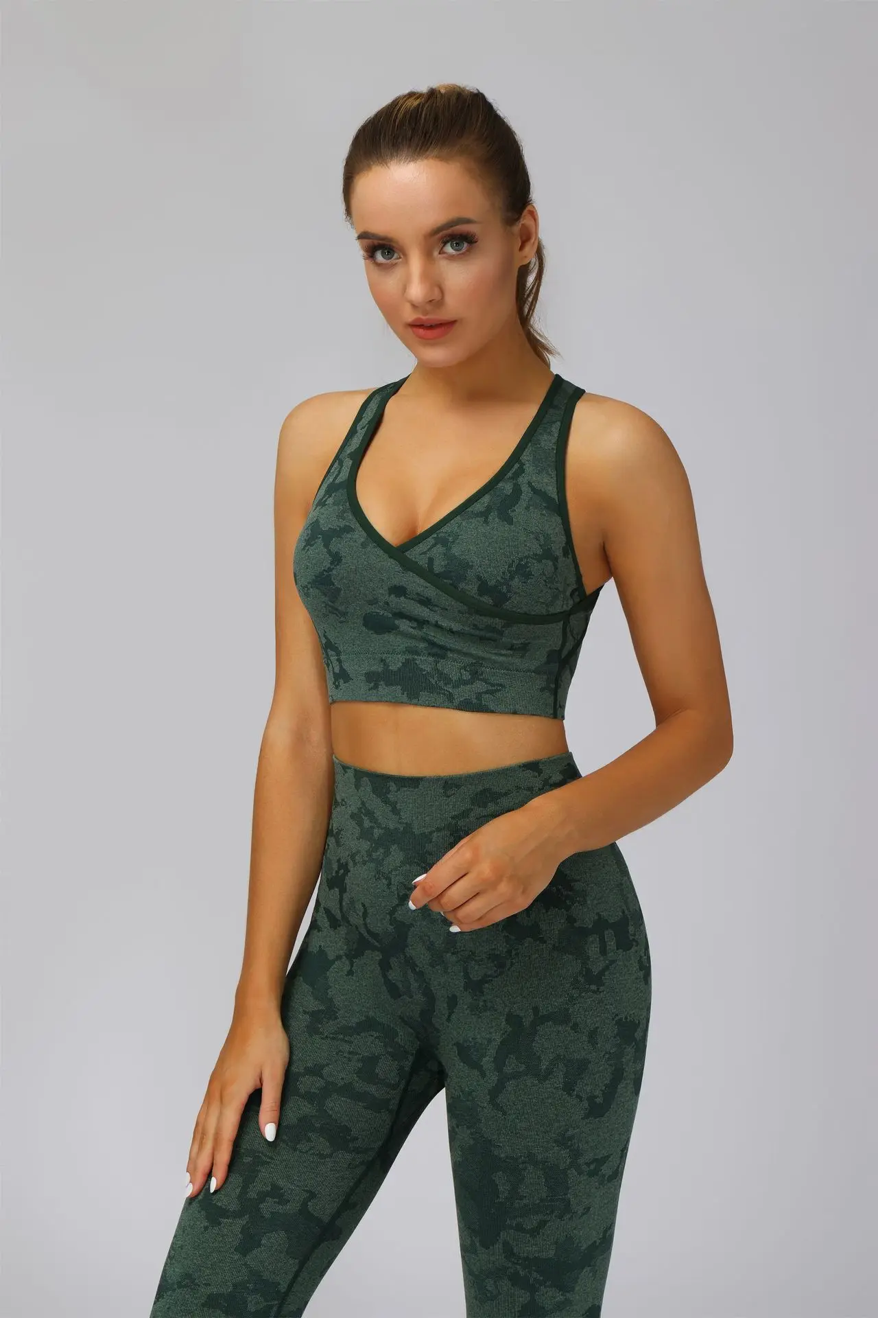 2021 Women Adapt Camo Animal Sports Bra for Fitness Yoga Running Pad Cropped Top SportsWear Tank Tops Sports Push Up Bra Women