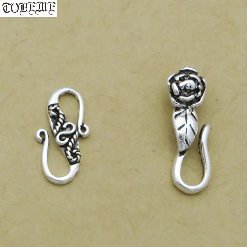 

100% 925 Silver Hook DIY Bracelet Rose Hook Sterling Silver Jewelry Findings Clasps and hooks