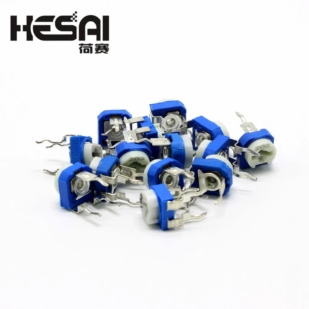 130PCS 13 Type Trimming Potentiometer RM-065 Top Adjustment 100ohm-1Mohm RM065 Variable Resistors Assorted Kit