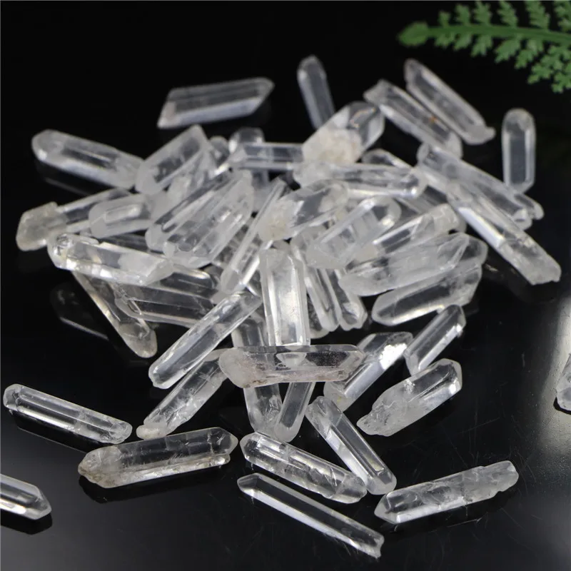 100g New Clear Healing Crystal Stone Quartz Single Natural Clear Column Decoration Pointed Collectables DIY Craft Random Size