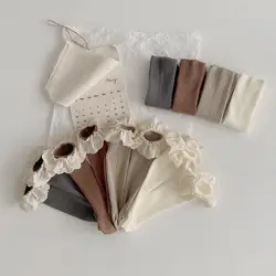 Chaussettes Longues pour Bébé Petite Fille, Accessoire pour Enfant, Longueur au Genou, Matière Coton Doux, Tailles de 0 à 8 Ans, Lot de 4 Paires, Nouveau Modèle