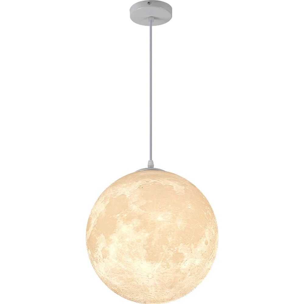 3D Print Pendant Lights Novelty Creative Moon Atmosphere Night Light Lamp Restaurant/Bar Hanging Lighting