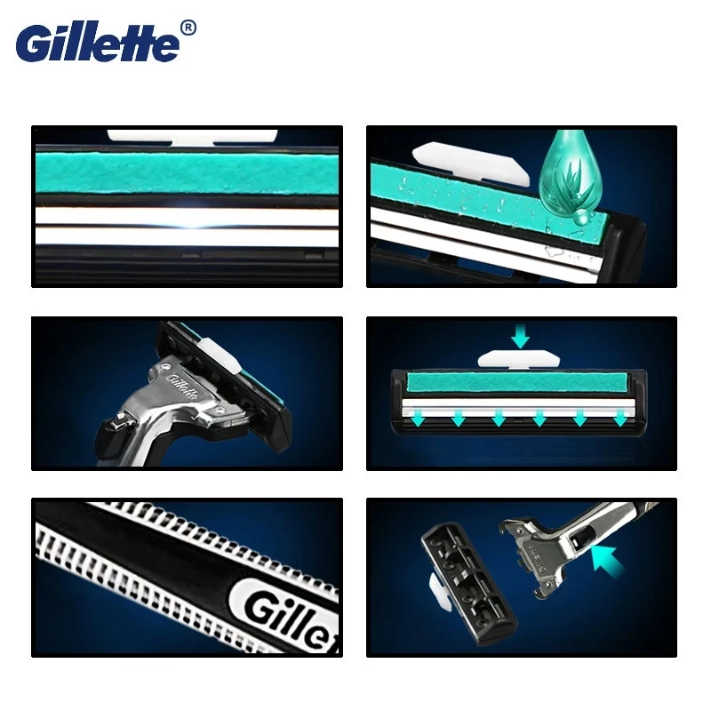 Straight Razor Gillette VECTOR Safety Shaver For Men Shaving Machine Cassettes For Beard Shavette Tools Manual Shave Case