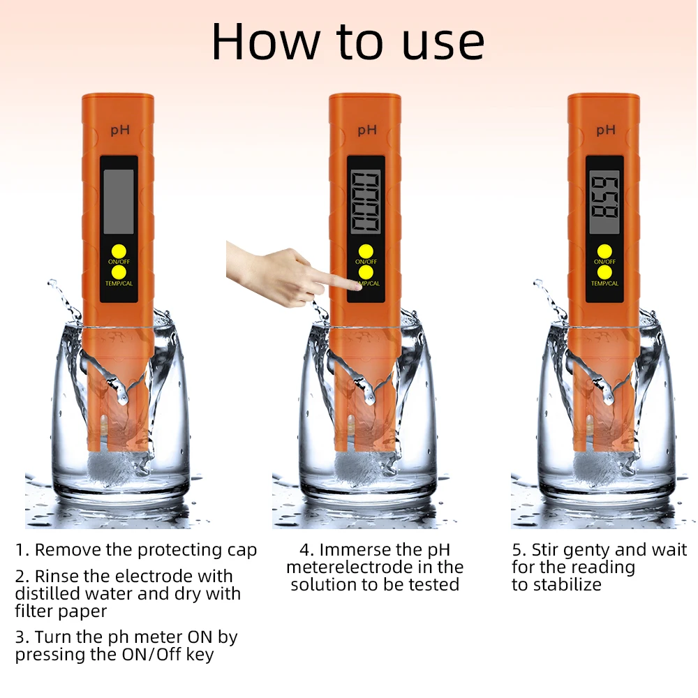 Medidor digital de pH para acuario – Tester portátil LCD de precisión - imagen 5