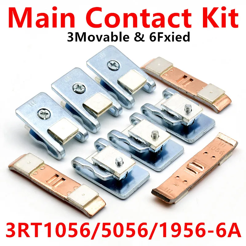 3RT1956-6A Main Contact Kit for 3RT1056 3RT5056 Magnetic Contactor Spare Parts Moving And Fixed Contacts Contact Set Repair Kit