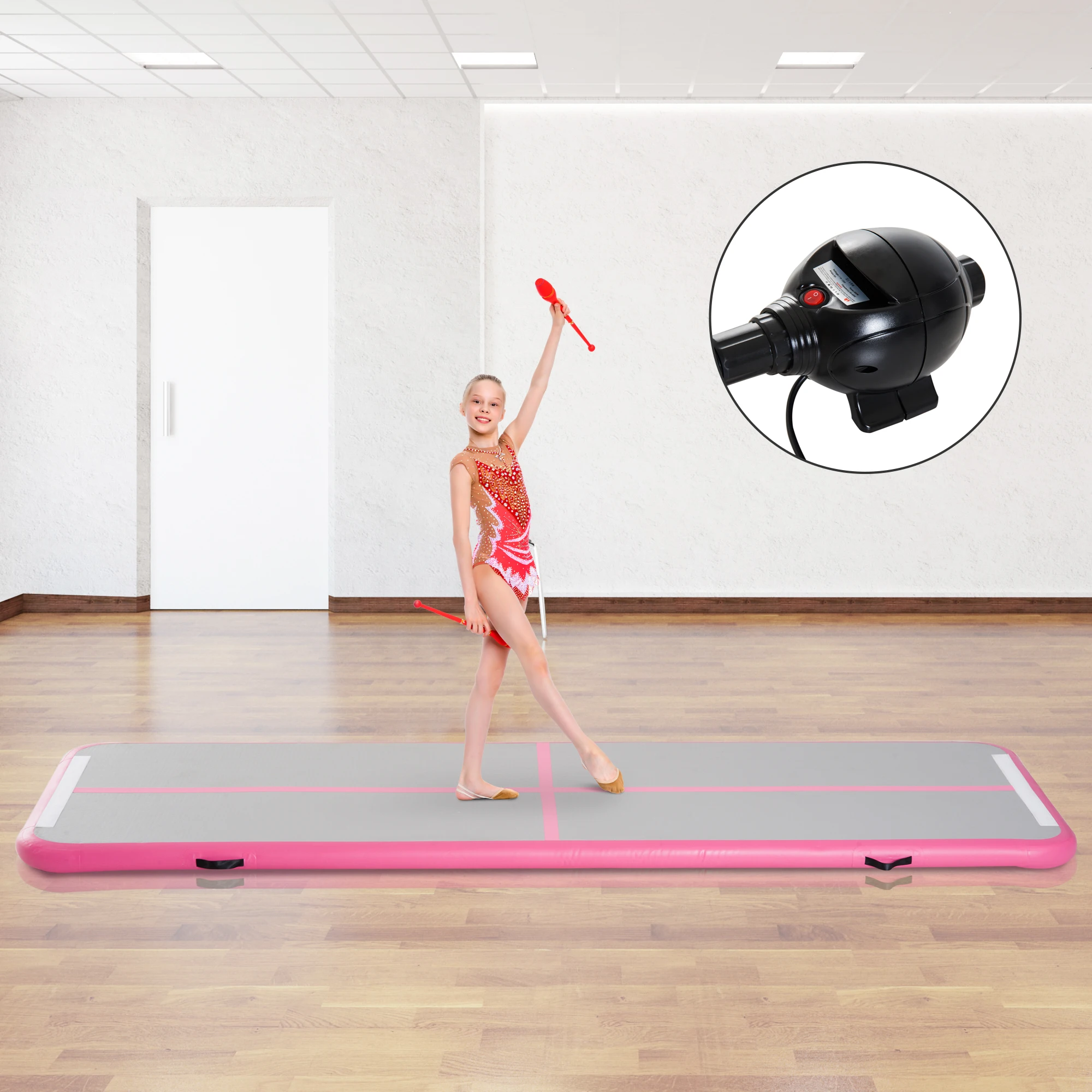 16.5ft Air Track Inflatable Tumbling Mat for Gymnastics