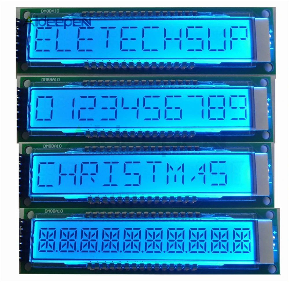 Modulo Display LCD DM8BA10 SPI modulo LED modulo 10 Bit 16 segmenti tubo segmento digitale con retroilluminazione blu TM1622 Chip