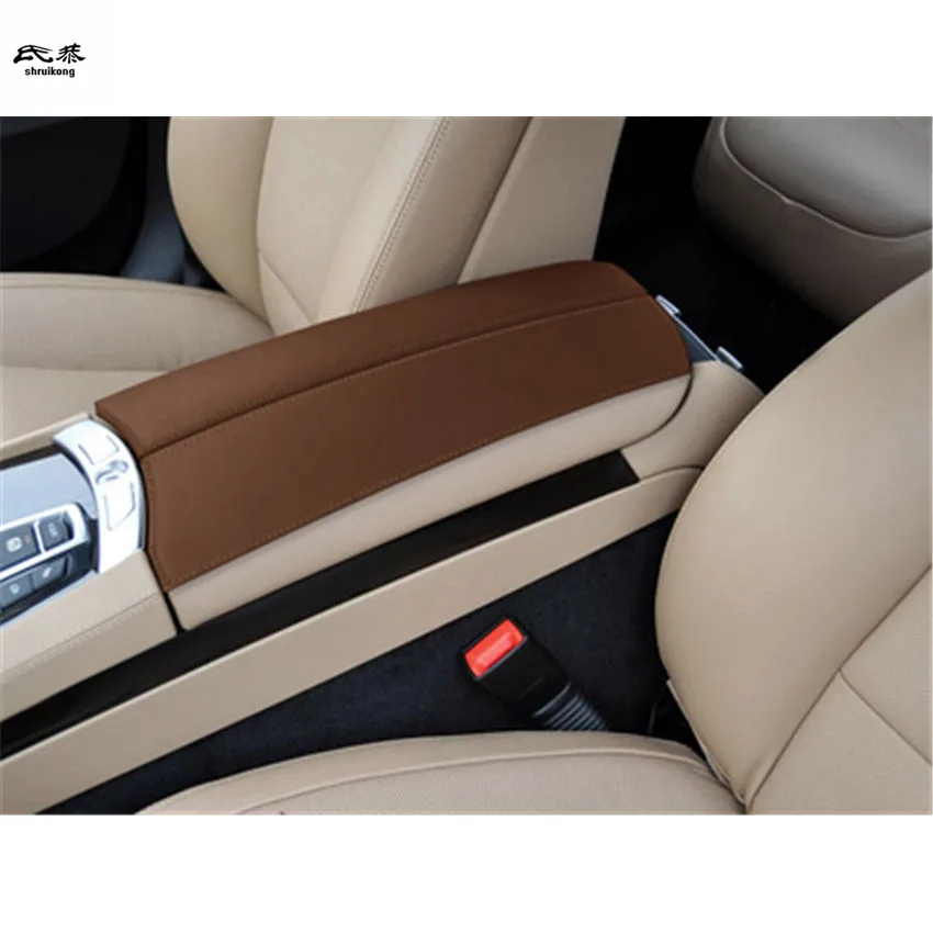 1Set Car Sticker for 2009-2014 BMW F01 760 730 740 Microfiber Leather Accessories Armrest Box Potection Cover