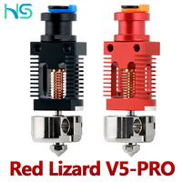 Haldis 3D Red Lizard V5 Pro V6 Hotend, Assembled Bi Metal Heat Break, Plated Copper Hotend for CR-10 CR10S Ender-3 V2 Ender-3