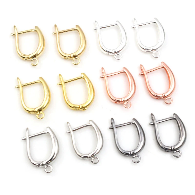 10pcs 19x13mm Bronze French Earring Hooks Lever Back Open Loop Setting for DIY Earring Clips Clasp Jewelry Making Accessories