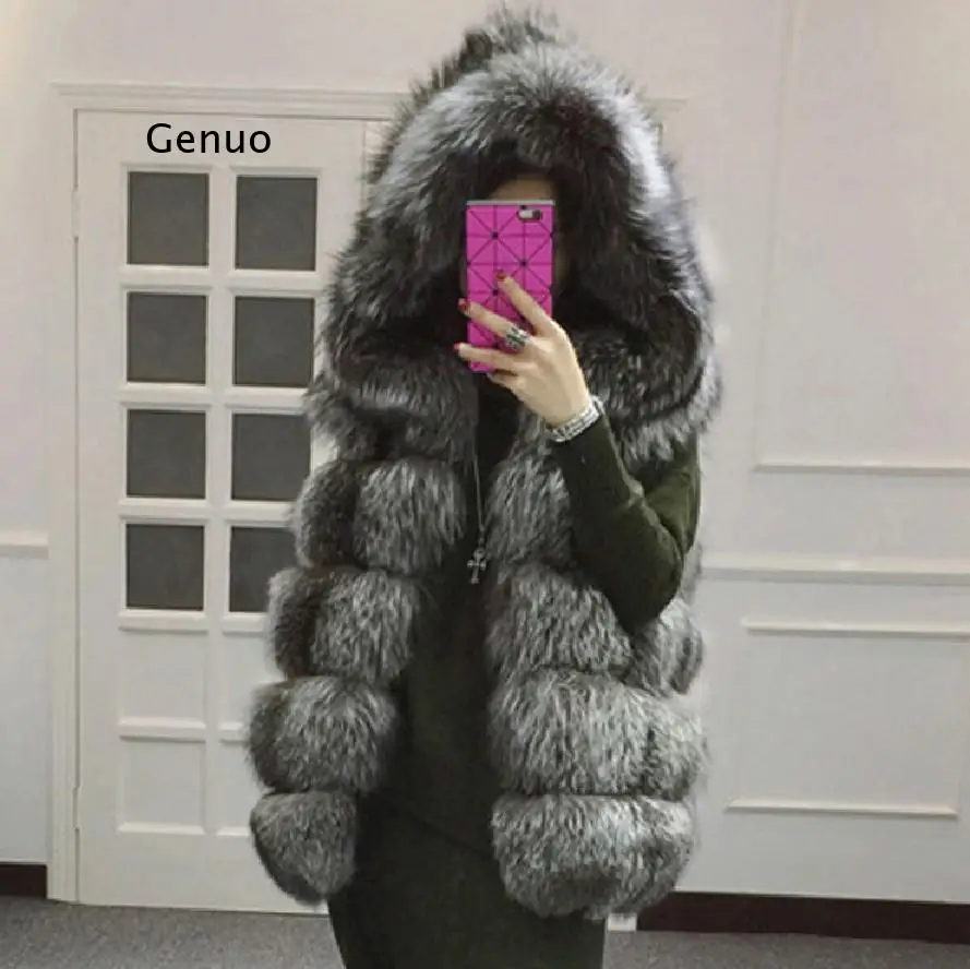 Faux Fur Sleeveless Vest Winter Thick Coats Women New Fashion Casual Jacket Warm Slim Fake Fox Outerwear Women Winter Vest