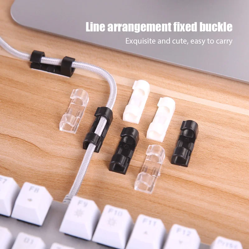 Universele Kabel Organizer Usb Kabelhaspel Desktop Netjes Kabelmanagement Clips Cord Houder Muur Draad Manager Data Lijn Organiseren