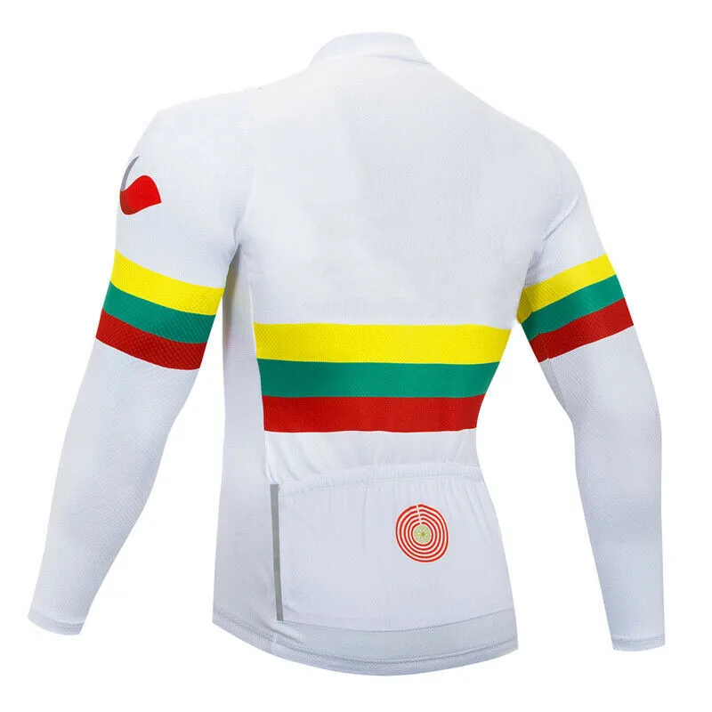 Mountain Bike Triathlon Cycling Clothes Full Zipper Tight Fitting Downhill Slope Long Sleeve Breathable Jersey Men