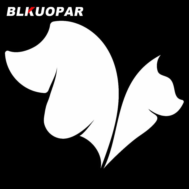 BLKUOPAR Abstract Cat And Dog Love Car Sticker Funny Waterproof Decal Scratch-Proof Refrigerator Laptop Motorcycle Car Styling