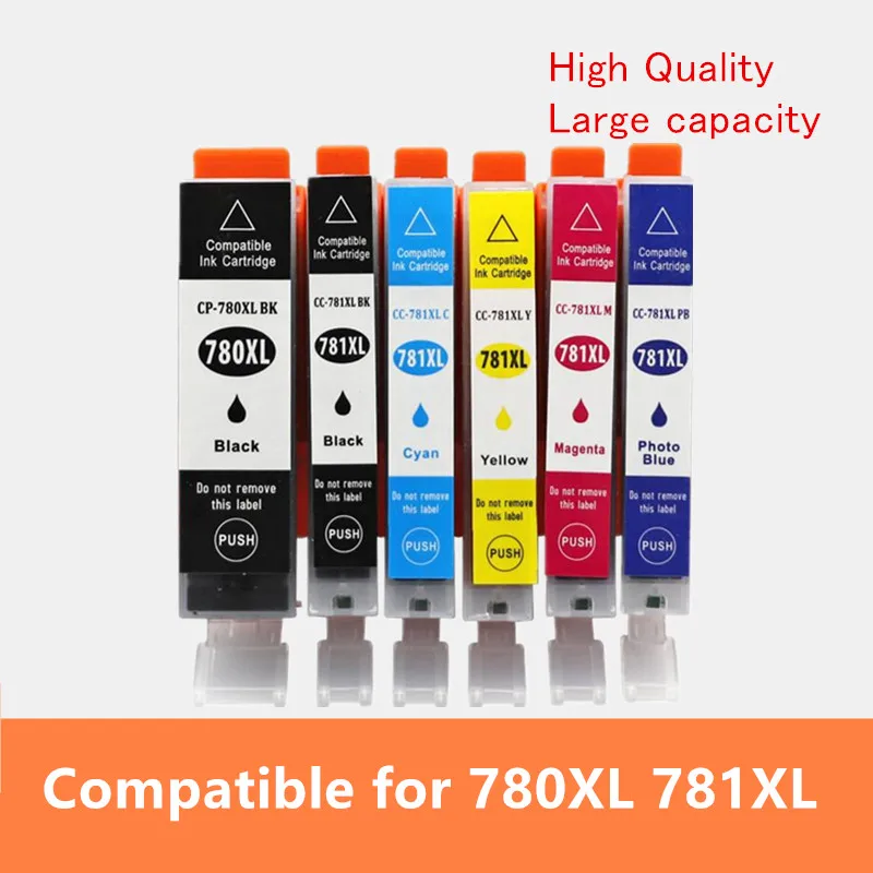 

6PK pgi-780 PGI780 CLI781 for Canon Compatible PGI-780XL CLI-781XL 780xl 780 Ink Cartridge for Canon PIXMA TR8570/TS8170/TS9170