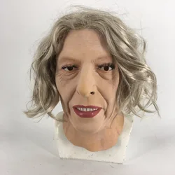 Female Latex Mask Old Lady Halloween Costume Crossdressing Sissy Realistic Face